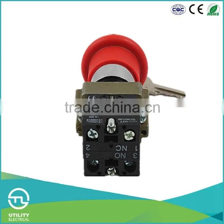 UTL Chinese Goods Wholesale Waterproof Momentary Key Emergency Push Button Switch