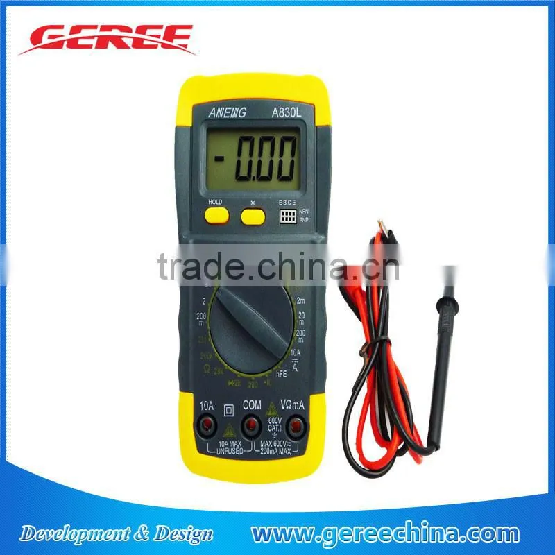 Hot selling Digital LCD 500V AC DC 10A 2M Voltmeter Ammeter Ohmmeter Multimeter current voltage OMH Tester Meter