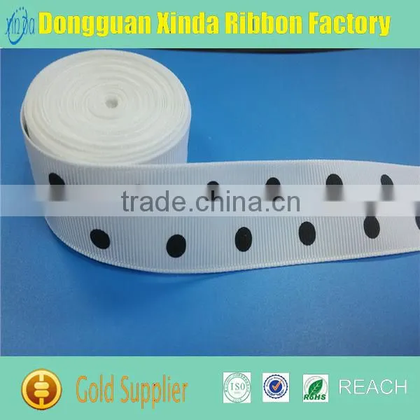 Beautiful Wholesale Custom Polka Dot Grosgrain Ribbon