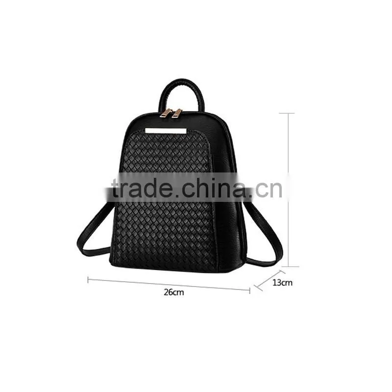Leisure Knitting Teenage High Quality School Backpack Bags for Girls