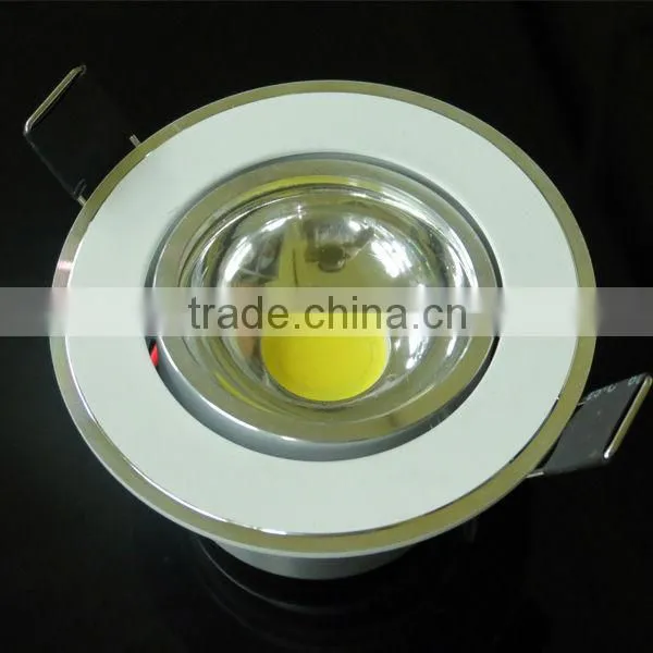 Epistar / Bridgelux 3w waterproof recessed COB led ceiling down light WARM WHITE