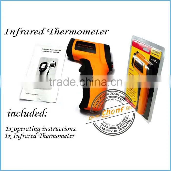CE Approval Portable Digital Infrared Thermometer With LCD Display (-50 to 550 Degree)