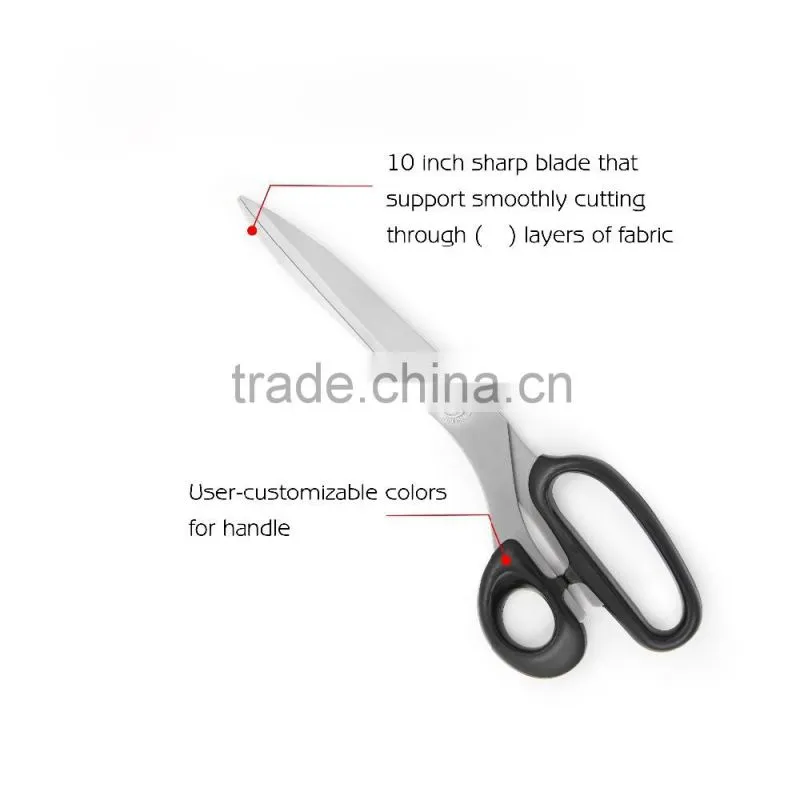 HS060 Stainless Steel Tailor Scissors for cutting Fabric with ABS Handle 10.2''