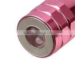 Hot Selling 3 LED magnetic led flashlight Aluminum Flashlight with 2Magnets & Metal Clip