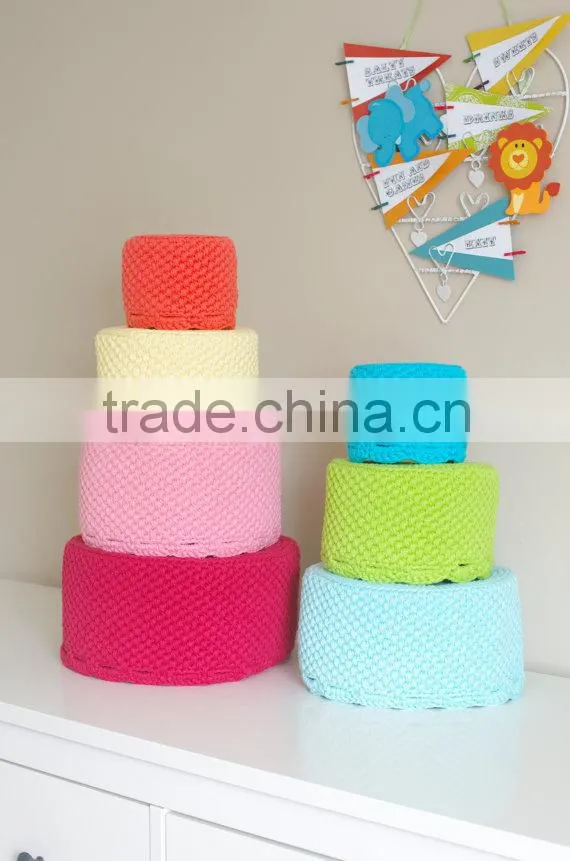 Handicraft crochet basket , storage baseket best selling