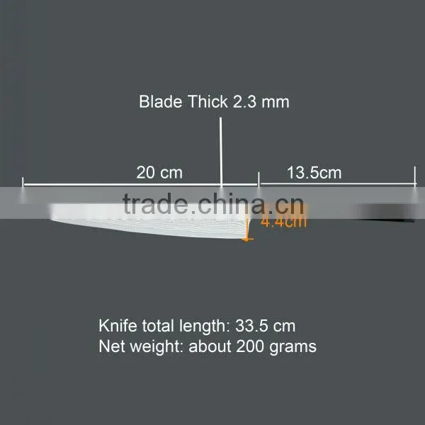 Good grade 67layers VG-10 cooking knife damascus blade