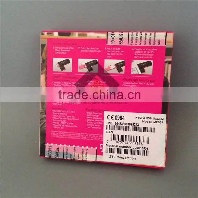 Unlock ZTE MF637 USB Wireless Modem HSDPA 7.2Mbps