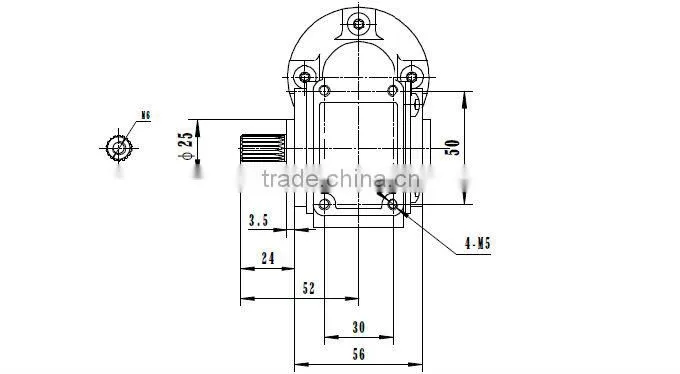 63mm Diameter Automatic Sliding Door DC Break Worm Gear Motor