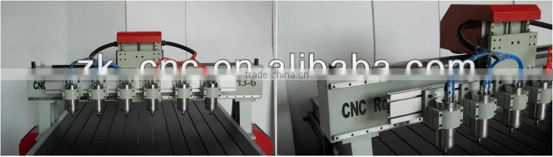 6 Heads Embossment CNC Router ZK-1313-6