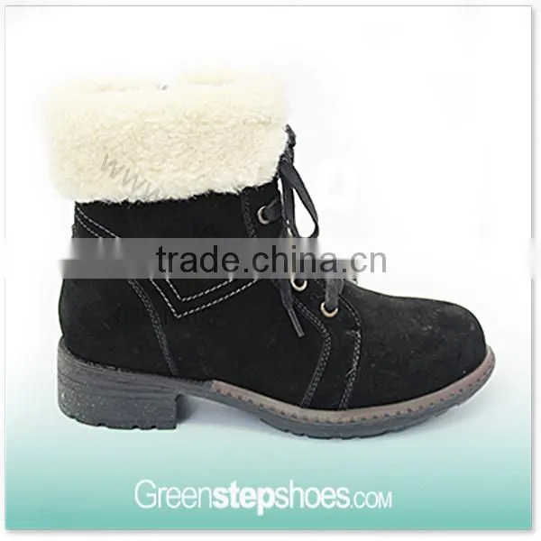 Hot Selling Wine Red Cow Suede Leather Woman Boot, Women Ladies shoes