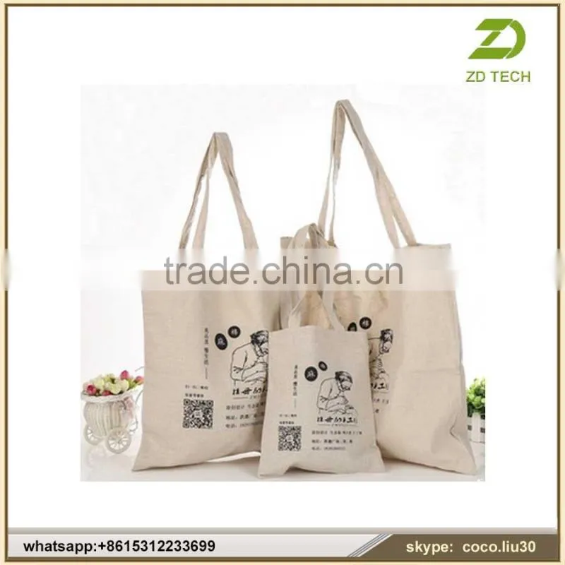 OEM production shopping tote bag ,custom standard size canvas tote bag ZDS2003