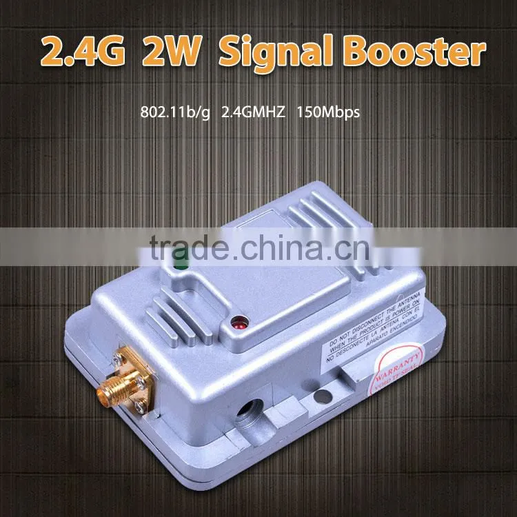 silver color metal indoor and outdoor signal amplifier for WiFi coverage