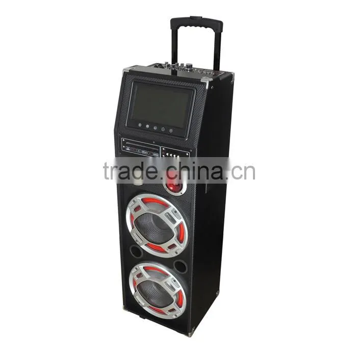 2016 willico active DJ speaker with DVD/USB/SD/FM/EQ/REMOTE CONTROL 9" screen wws-23