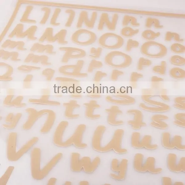 Custom color letter wall sticker high quality child letter sticker self-adhesive fashion letter sticker sheet