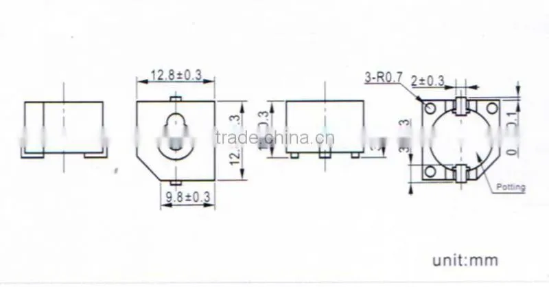 SMT1210 20 years experience on SMT transducer and buzzer12.8*9.8 (FBELE)