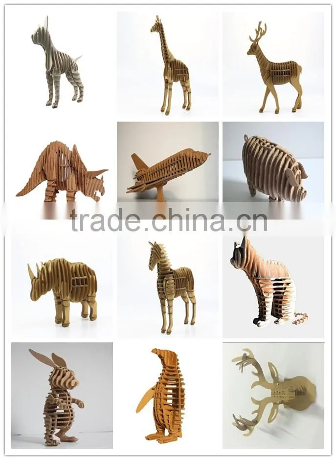 DIY Customized 3D Cardboard Paper puzzle animal models