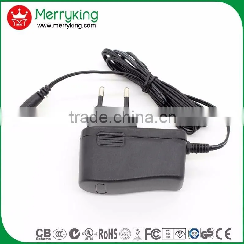 50/60HZ wall type 12v 1.5a ac dc adapter 5v 1000ma switching power supply with UL cUL