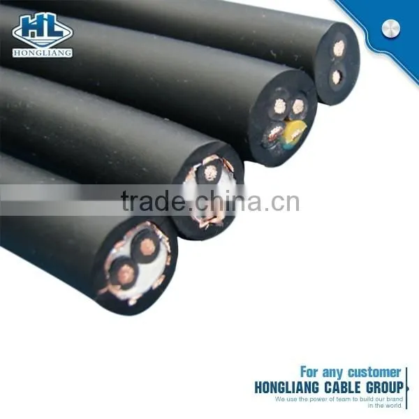 H05RR-F 2 core 0.75mm2 1.0mm2 rubber power cable for euro standard