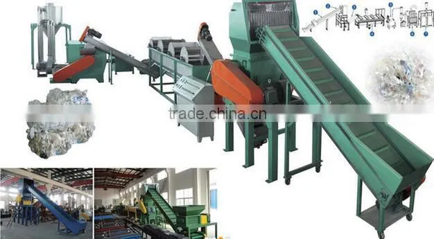 Plastic film crushing washing drying line