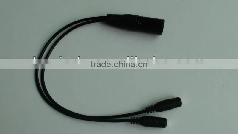 4 XLR 3pin 1 female jack to 2 MALE dual plug Y SPLITTER mic cable adaptor 6 inch