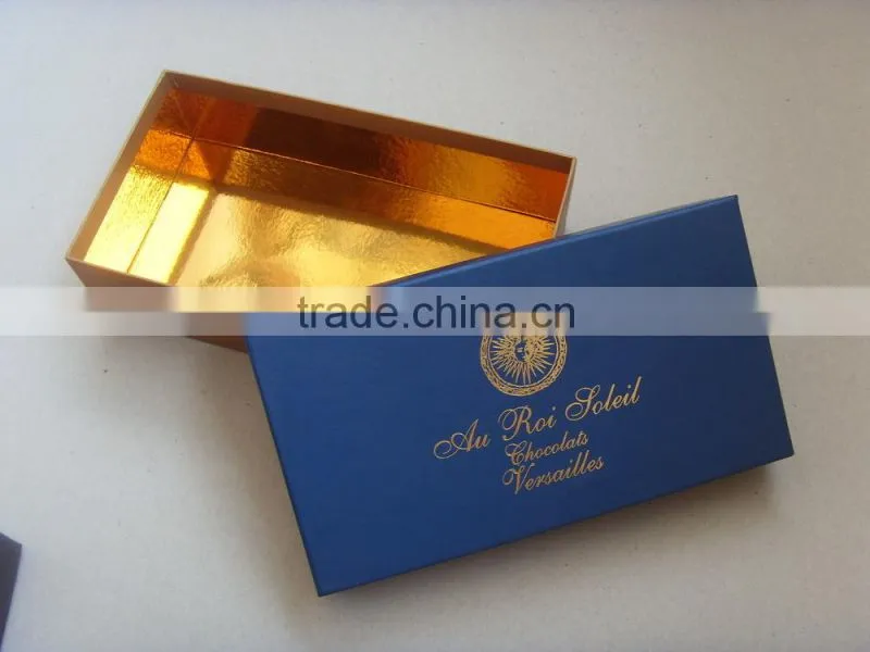 Fancy price rigid cardboard chocolate box candy box with custom logo printing OEM service whole manufacture in China