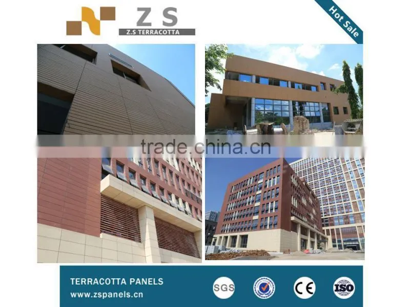 Light weight terracotta panel with hollow structure Terracotta natural clay wall panel for exteiror and interior decoration