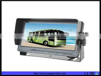 7" LCD 4CH Video Quad Split Monitor Car Rear view Kit