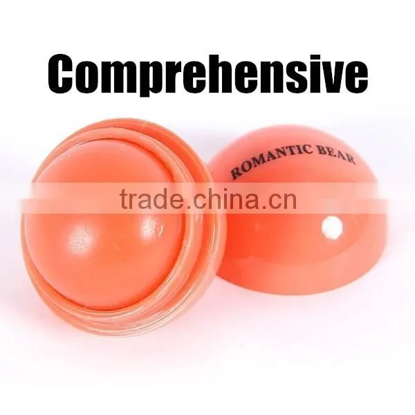 Romatic bear 6colors Natural Plant Organic Lip Balm Ball Lipstick 24pcs/set Favours Of Fruits