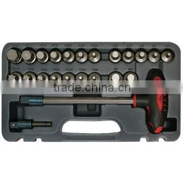 23 piece 1/2-inch Dr.socket Bit Set, Include 1-piece T-handle with Quick Release
