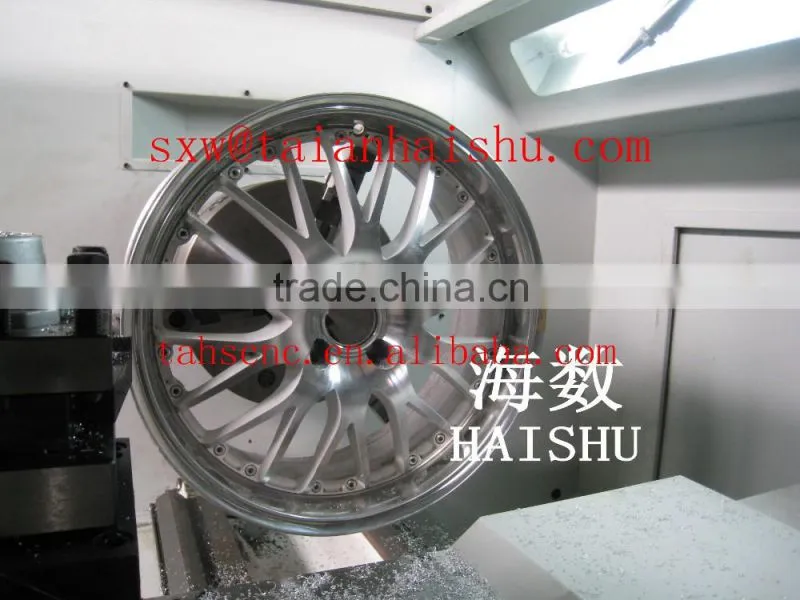 CNC lathe alloy wheel repair with touch probe