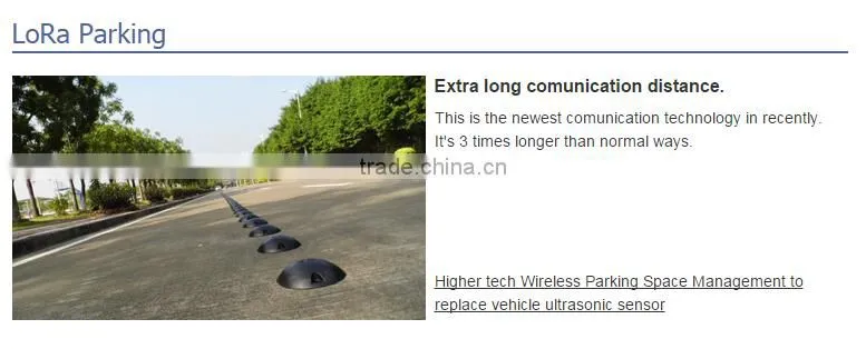 LoRa Technology wireless parking detector smart guidance system for large parking lot