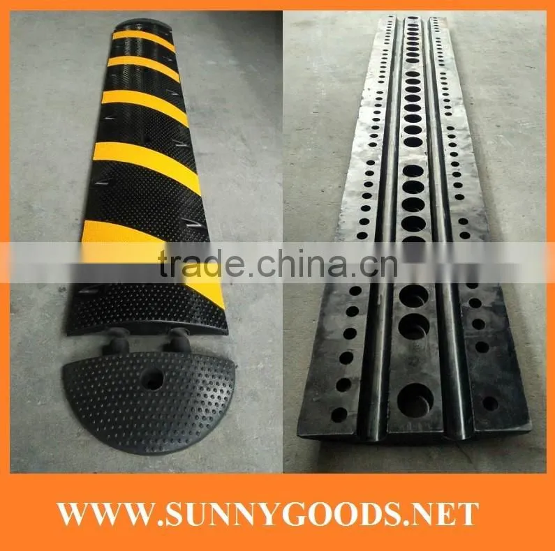length1830mm rubber speed hump protector de cables para suelo
