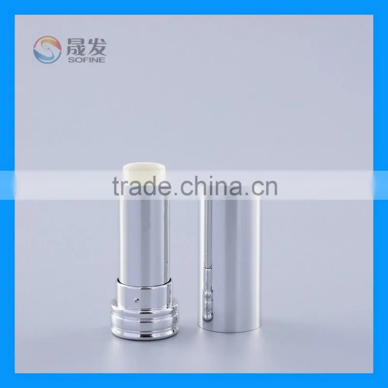 Shiny siliver color empty cosmetic lipstick container