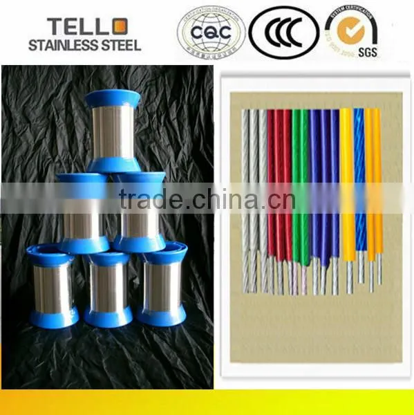7*7 PVC coated 201 stainless steel wire rope