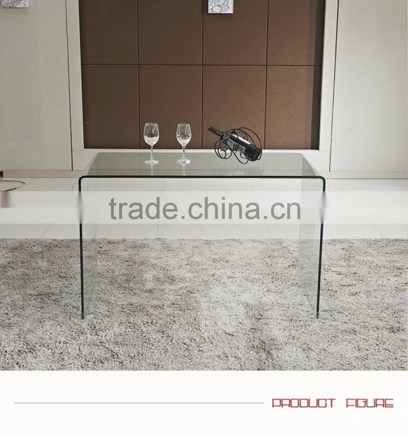 Alibaba bent glass console table