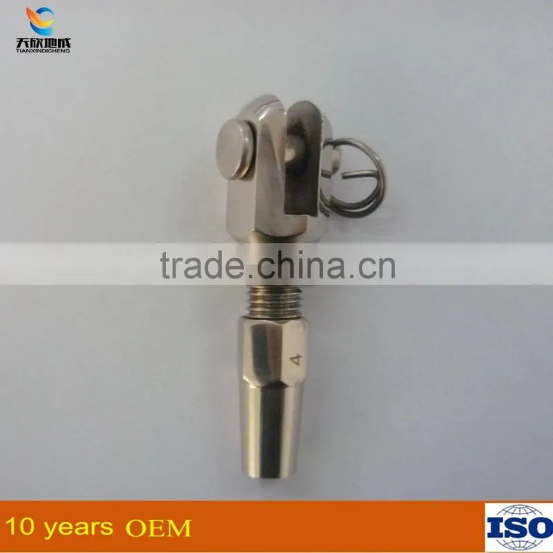 marine hardware stainless steel wire rope jaw terminal