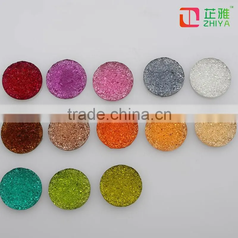 hot sale bulk resin cabochons drusy quartz stones