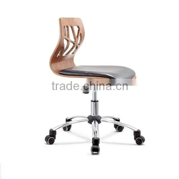 Modern plywood design living room chair, computer chair with web design back rest
