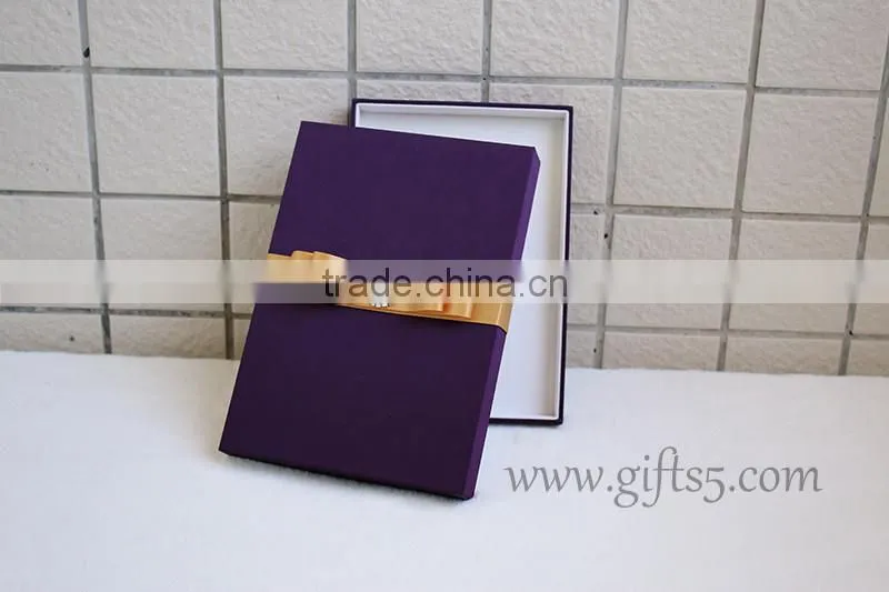 High end luxury silk wedding invitation box