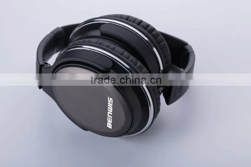 2015 BENWIS H600 over head headband wired headphones cable headset for laptop with mic