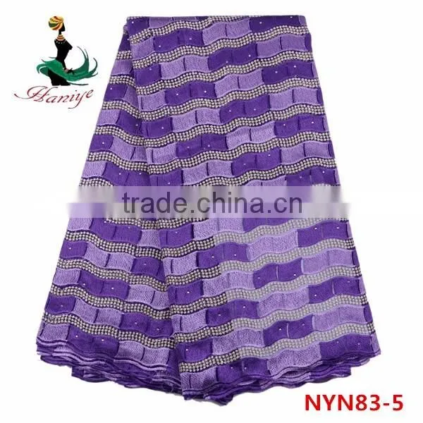 2016 Haniye new design tulle lace fabric tulle lace fabric wholesale for clothes/NYN83