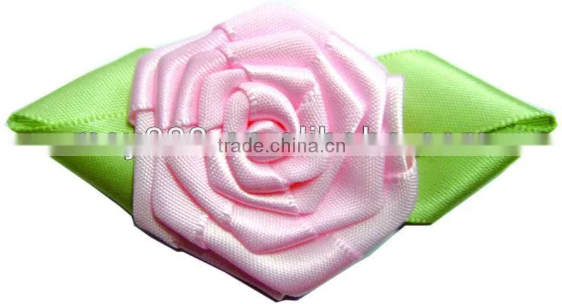 1 Inch Ribbon Rose, Handmade Satin Ribbon Rose Flowers For Clothes&Dress