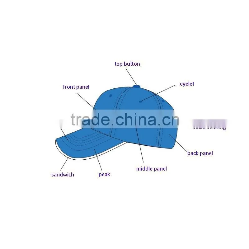 6 Panels fashion plaid baseball cap/hat with embroidery patch logo custom