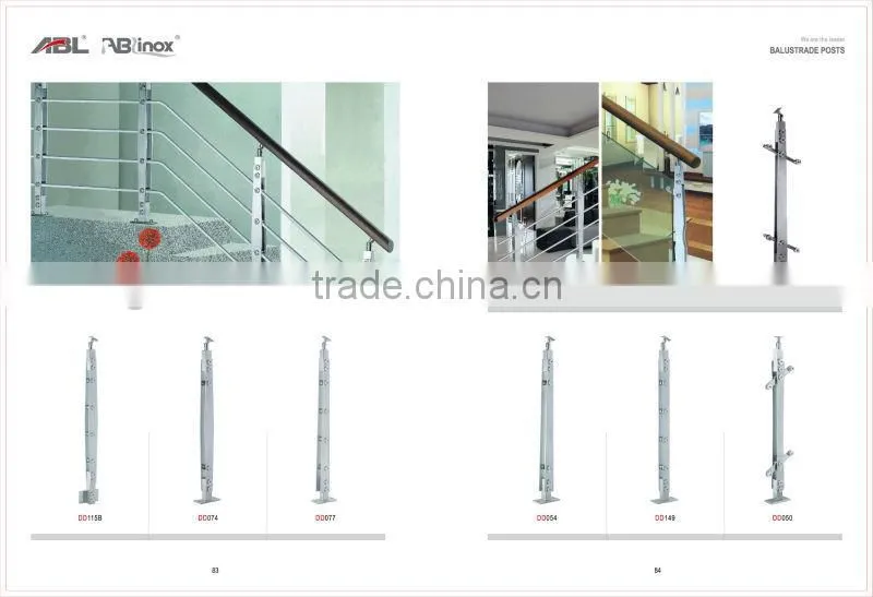 2016 New style 304/316 stainless steel handrails for outdoor steps in high standard quality