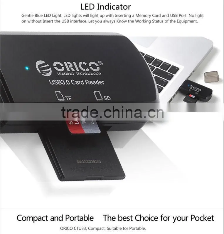 CTU-33 tiny ABS plastic Card Reader with USB 3.0 interface