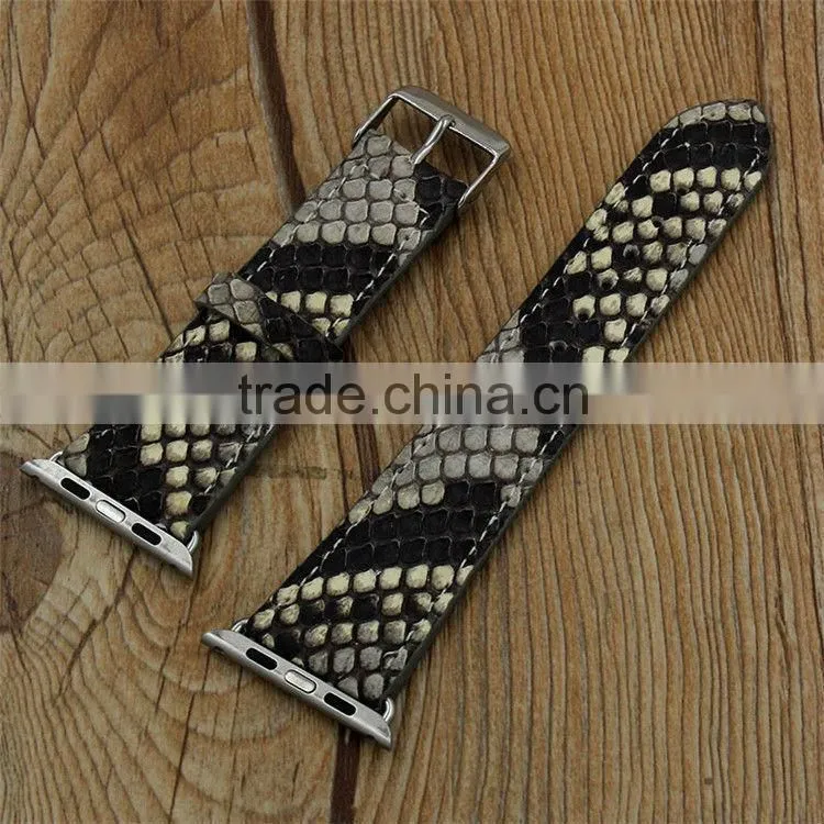 Jranter cheap price real python snakeskin for apple watch band 38mm bracelet