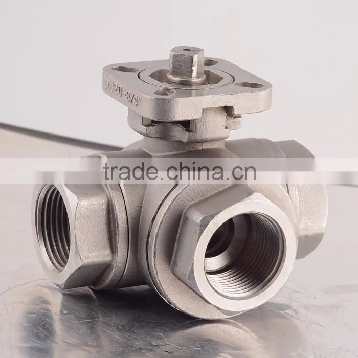 High quality three-way 1000psi Ball Valve