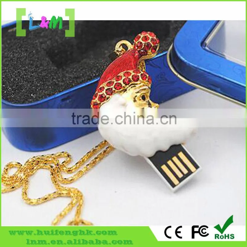 Bedazzling Christmas Santa Claus Flash Drive