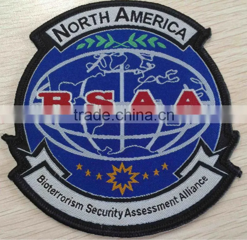 custom design garment weaving label chevron patch
