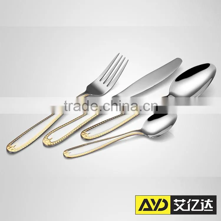 Different Kinds of Flatware!made in China gold plated flatware wholesale